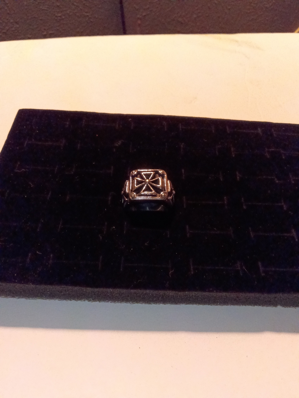 Men's Stainless Steel Maltese Cross Biker Ring Size 11 Heavy 26.4g Silver Tone
